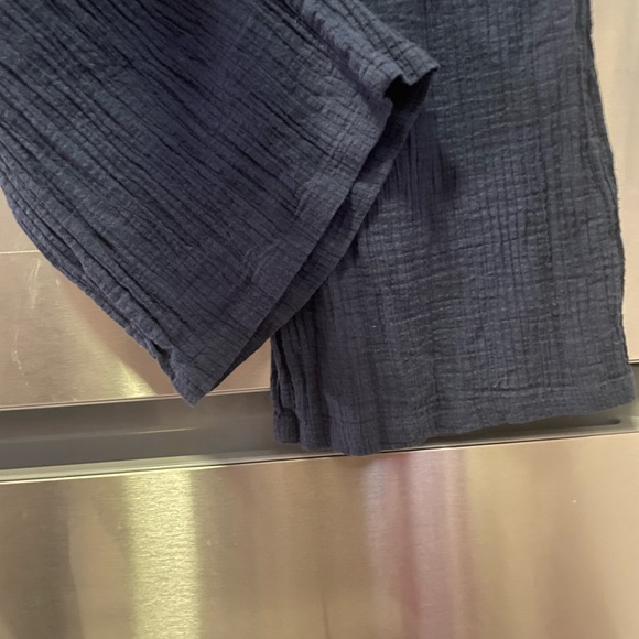 JCrew Drapey Crinkle Cotton Beach Pants Style J1905 Navy Sz XXS. - Picture 5 of 8